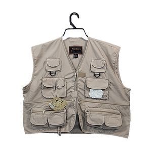 RIO BRAVO Tan Cotton Fly Fishing Tackle Safari Vest Jacket Adult Size XL NEW